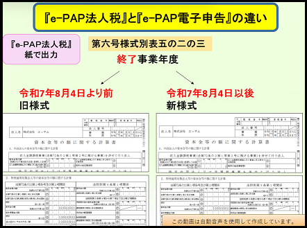 【活用編】  電子申告（法人申告） ②【地方税】第六号様式別表五の二の三の注意