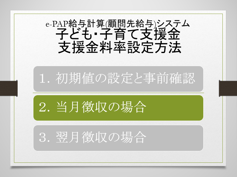 【改正編】子ども・子育て支援金 料率変更《2/3》　②当月徴収